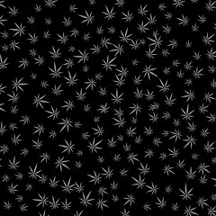 Image showing Gray Cannabis Leaves Background