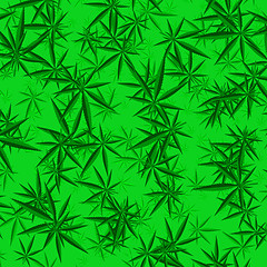 Image showing Green Cannabis Leaves Background