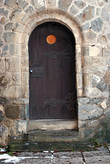 Image showing Old castle door