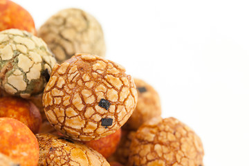 Image showing Japanese sweets beans (nuts) with colored sugar coat,