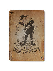 Image showing Very old playing card, Joker