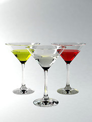 Image showing Martini glasses with clipping path