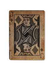 Image showing Very old playing card, Jack of diamonds