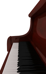 Image showing Piano keyboard close up , clipping path