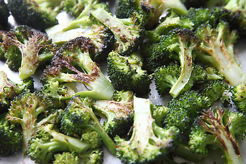 Image showing Roasted broccoli florets