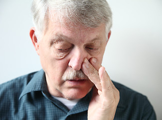 Image showing Man with stuffy nose