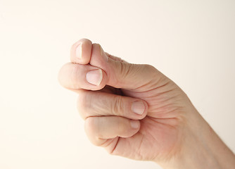 Image showing Man snapping his fingers	