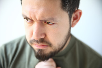 Image showing Man with heartburn discomfort