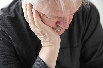 Image showing Unhappy older man