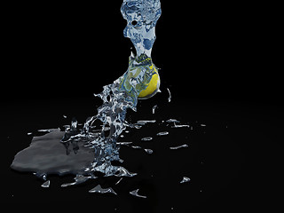 Image showing Splashing lemon