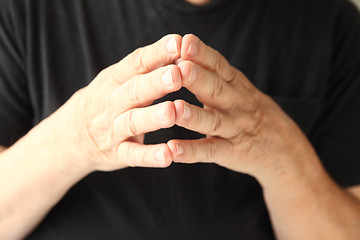 Image showing Fingertips together hand gesture	