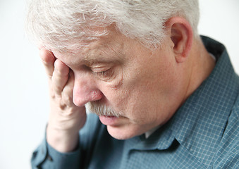 Image showing Older man tired