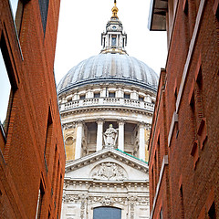 Image showing st paul cathedral in london england old construction and religio