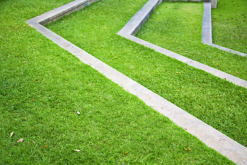 Image showing thailand asia  abstract cross garden grass in the temple 