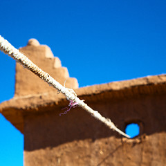 Image showing moroccan old wall and brick in antique city