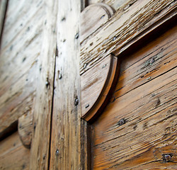 Image showing abstract   door     in    lombardy   column  the milano old     