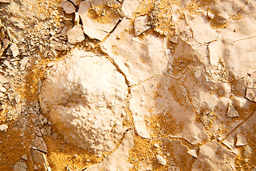 Image showing cracked sand in morocco africa   macro