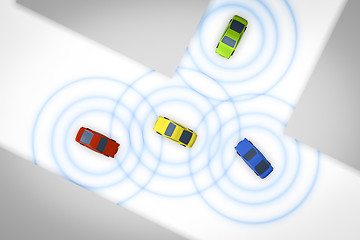Image showing connected autonomous cars
