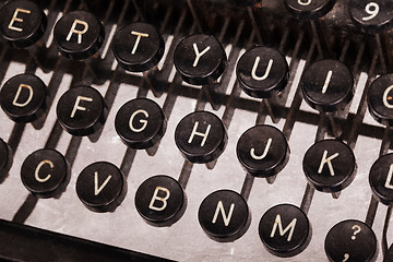 Image showing Old typewriter keyboard
