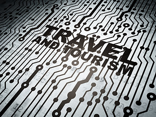 Image showing Tourism concept: circuit board with Travel And Tourism