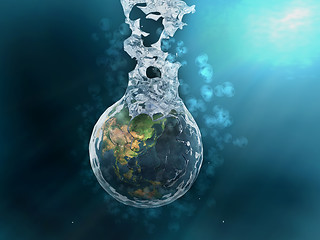 Image showing Earth splash