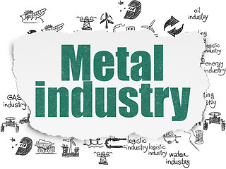 Image showing Industry concept: Metal Industry on Torn Paper background