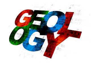 Image showing Studying concept: Geology on Digital background