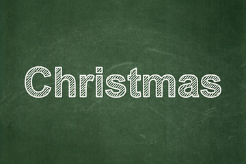 Image showing Entertainment, concept: Christmas on chalkboard background