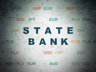 Image showing Banking concept: State Bank on Digital Paper background