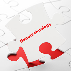 Image showing Science concept: Nanotechnology on puzzle background