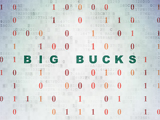 Image showing Finance concept: Big bucks on Digital Paper background