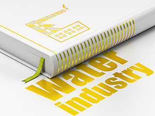 Image showing Manufacuring concept: book Industry Building, Water Industry on white background