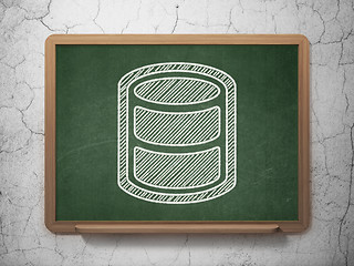 Image showing Software concept: Database on chalkboard background