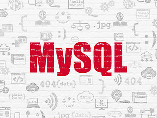 Image showing Software concept: MySQL on wall background
