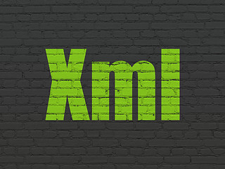 Image showing Programming concept: Xml on wall background