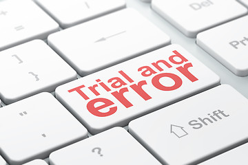 Image showing Science concept: Trial And Error on computer keyboard background