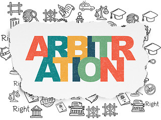 Image showing Law concept: Arbitration on Torn Paper background