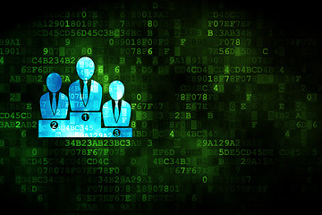 Image showing Law concept: Business Team on digital background