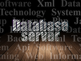 Image showing Programming concept: Database Server in grunge dark room