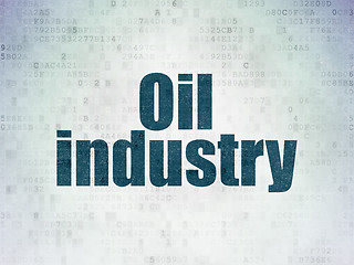 Image showing Industry concept: Oil Industry on Digital Paper background