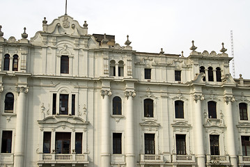 Image showing old grand hotel on plaza san martin lima peru