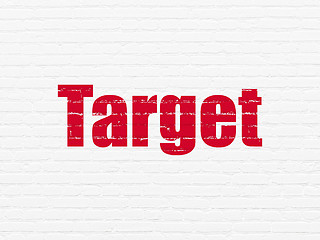 Image showing Business concept: Target on wall background