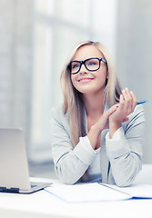 Image showing businesswoman on a meeting