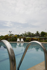 Image showing swimmimg pool native hotel atacames ecuador