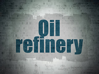 Image showing Industry concept: Oil Refinery on Digital Paper background