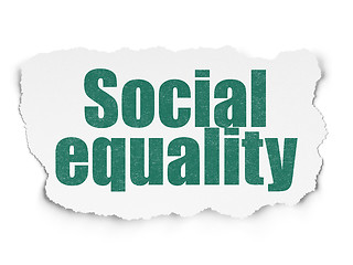 Image showing Political concept: Social Equality on Torn Paper background