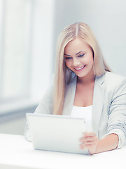 Image showing woman with tablet pc