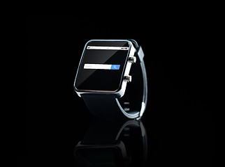 Image showing close up of smart watch with internet search bar