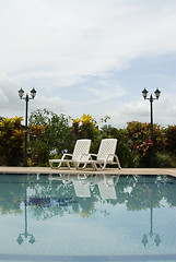 Image showing swimmimg pool native hotel atacames ecuador