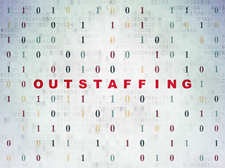 Image showing Business concept: Outstaffing on Digital Paper background